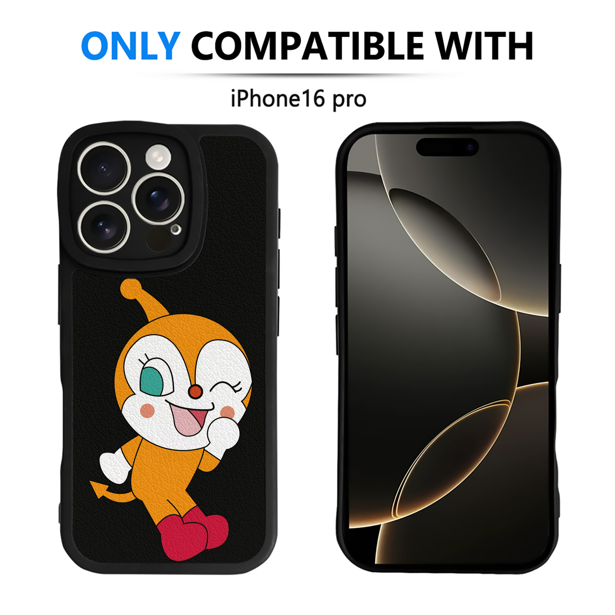 （画像用） アンパンマン Anpanman 【iPhone 16シリーズ対応】シリコンスマホケース（レザー調） 材質：シリコン